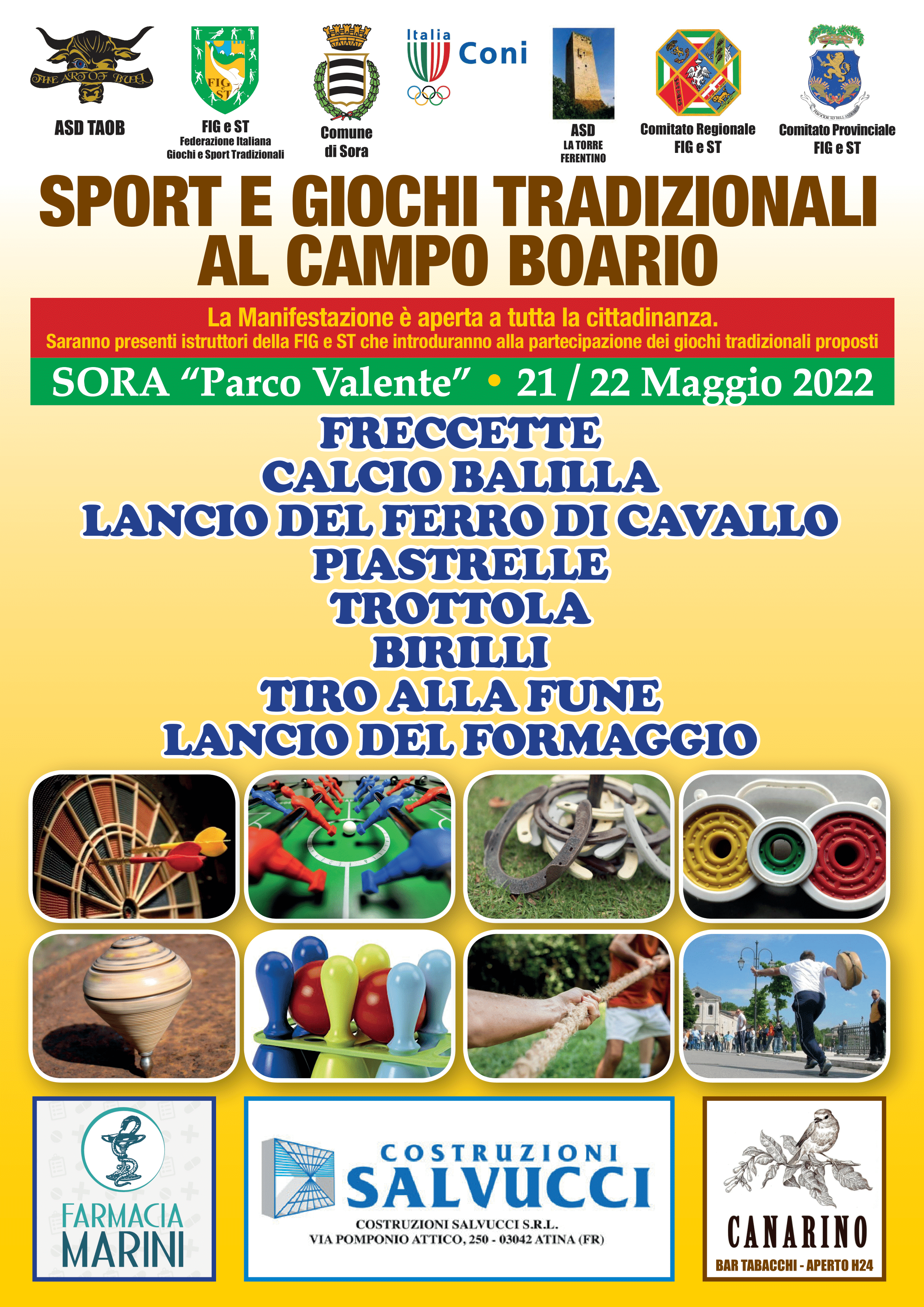 Sora Sport E Giochi Tradizionali Al Campo Boario Da Sabato La Prima